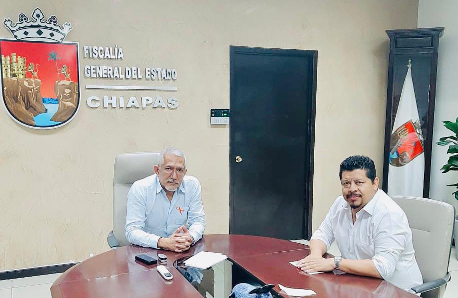 Mario Fox se reúne con Fiscal General de Chiapas Olaf Gómez Hernández